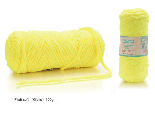 Filo soft uncinetto GIALLO 100g/55m