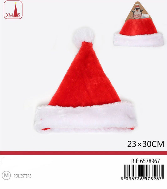 NATALIZIA cappello natalizio classico babbo natale 23x30cm