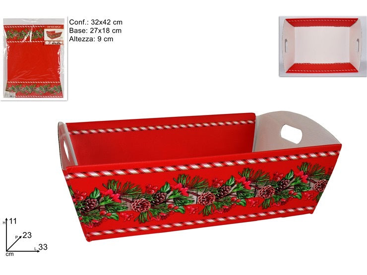 NATALIZIA vassoio cartoncino 32x42xH9cm