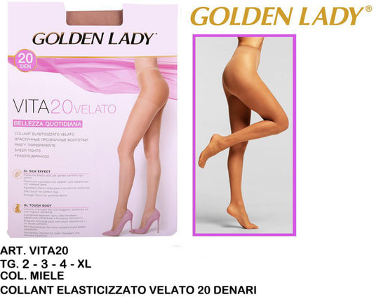 GOLDEN LADY collant 20denari miele