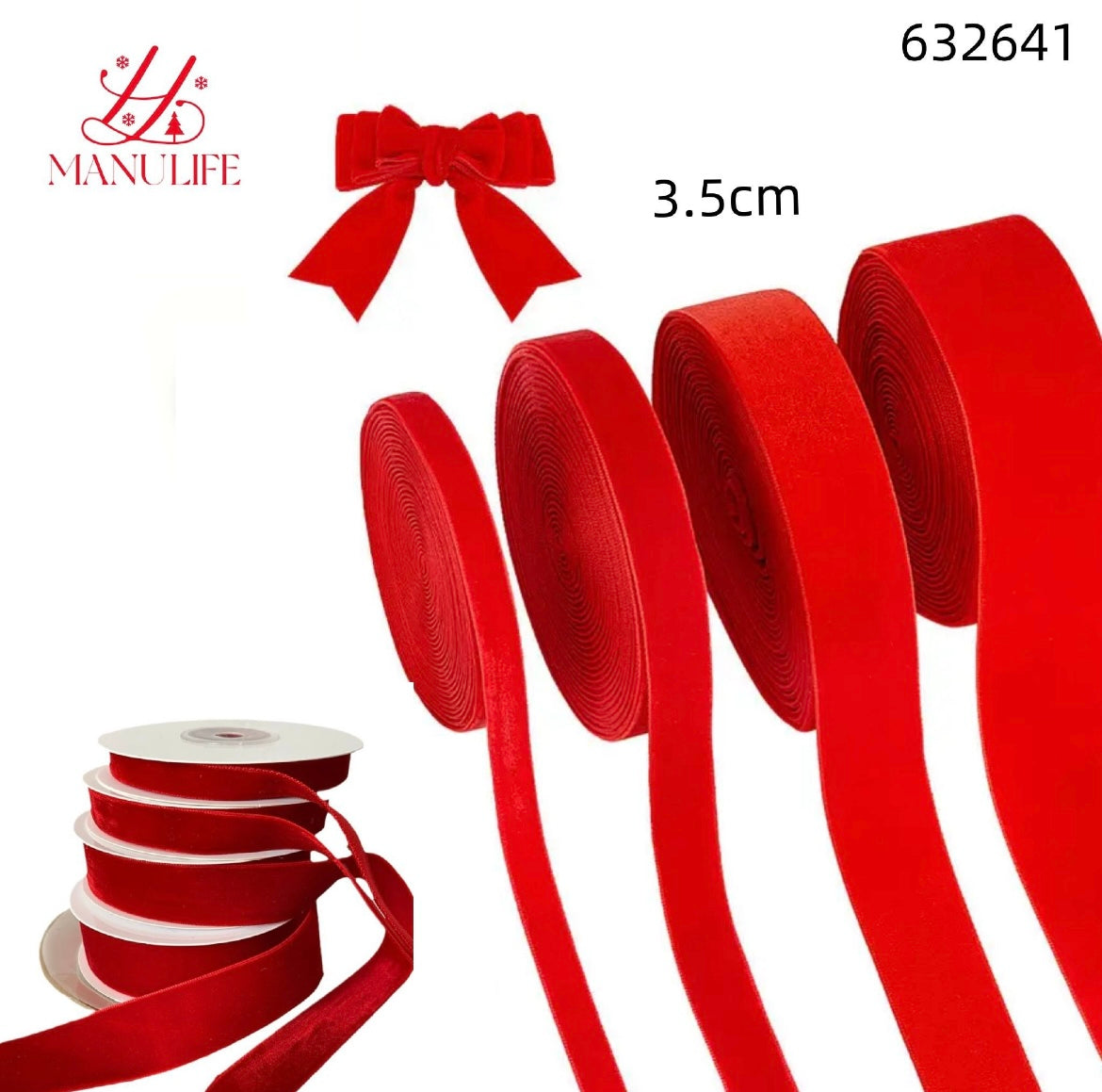 NATALIZIA nastro velluto 3.5cm