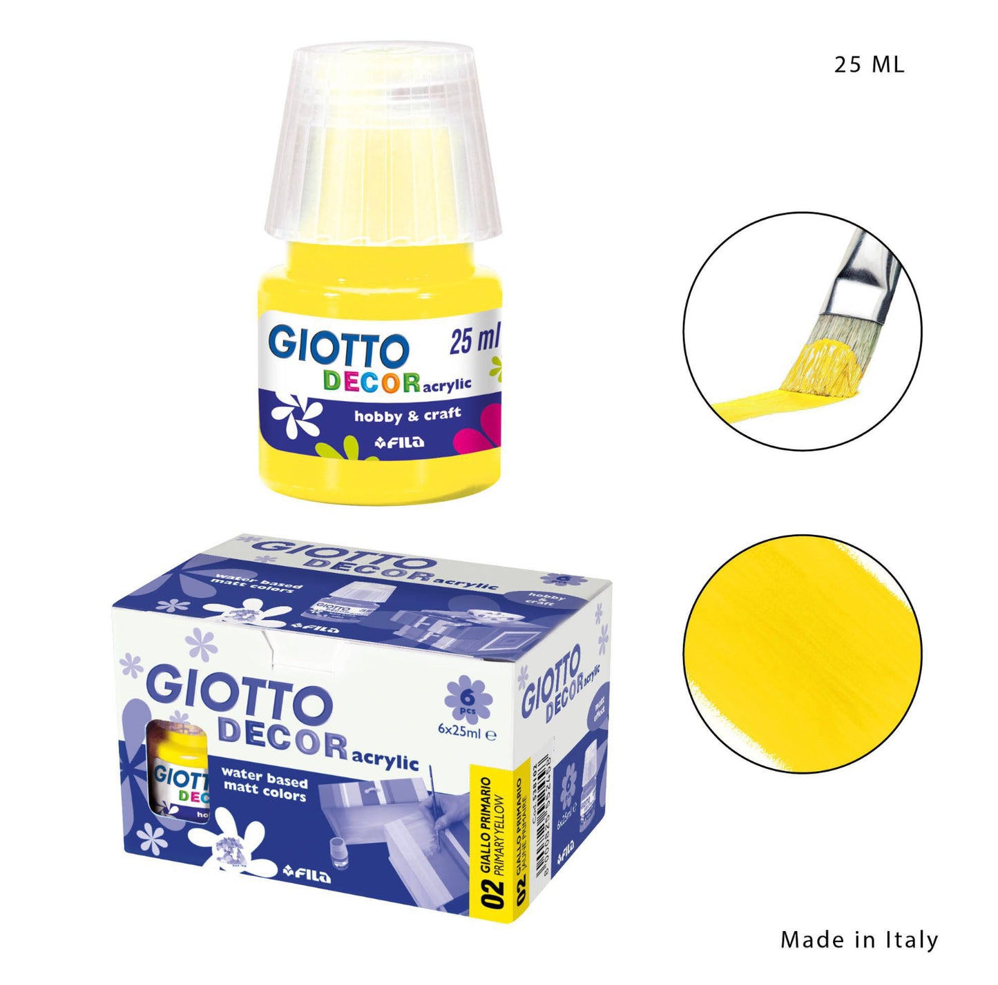 Giotto decor acylic giallo primario 25ml