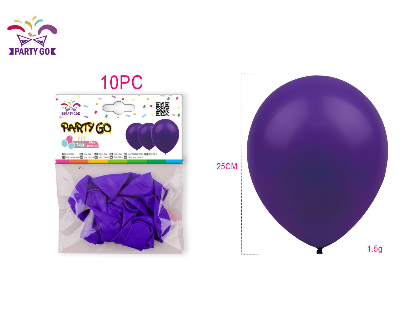 Palloncini 10pz 1.5g viola