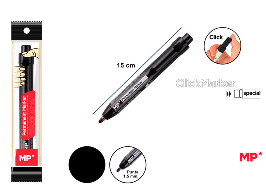 MP Pennarello indelebile a scatto 1,5mm nero