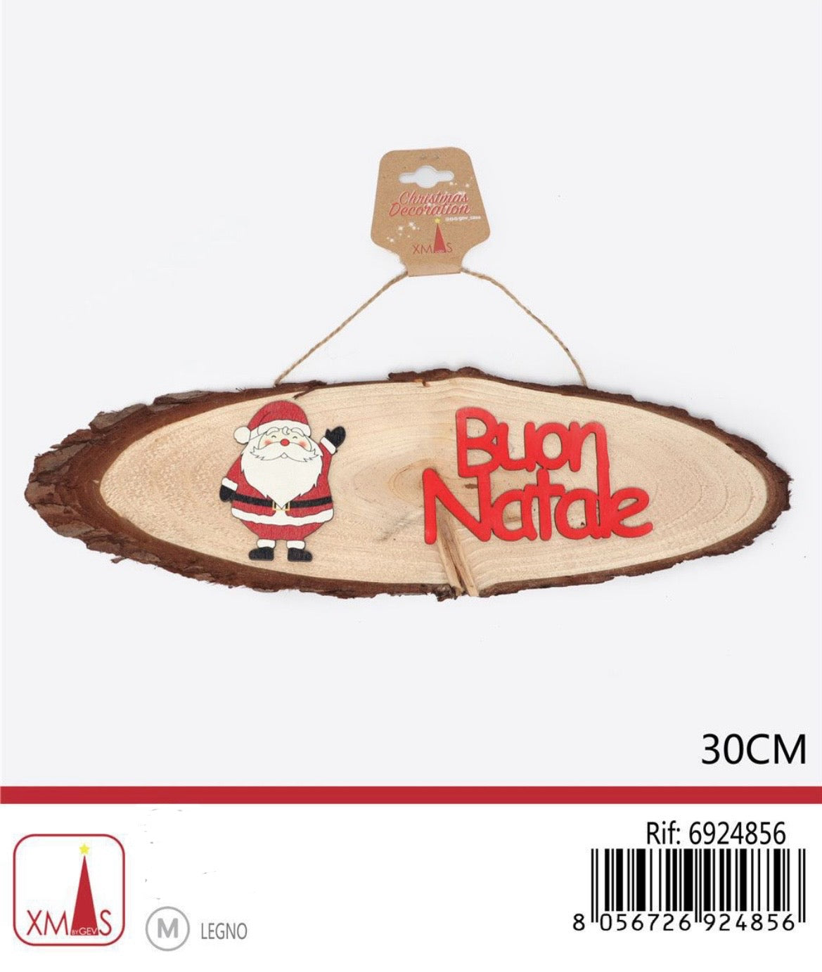 NATALIZIA pendente buon natale 30cm