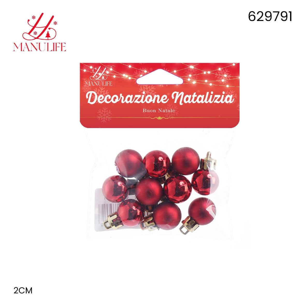 NATALIZIA palla di natale 10pz 2cm