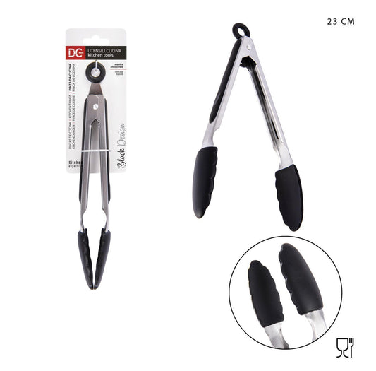 DCCASA L/BLACK  pinza insalata silicone 23cm
