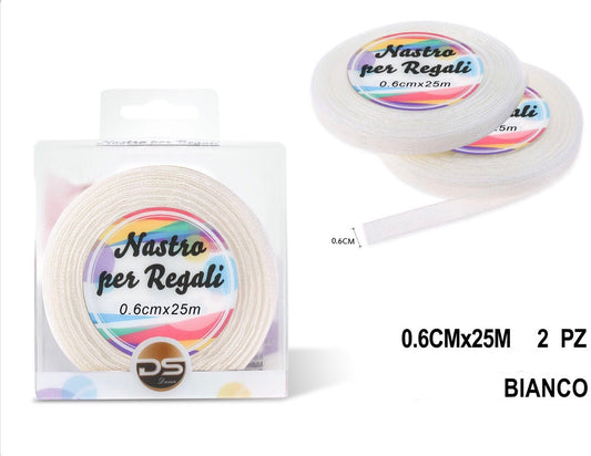 Nastro organza 0.6 cm BIANCO