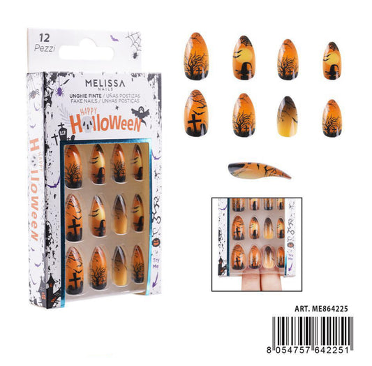 Halloween Melissa unghie finte stiletto 12pz ME864225