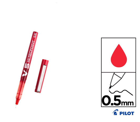 Pilot v 5 hi-tecpoint penna rosso 0,5