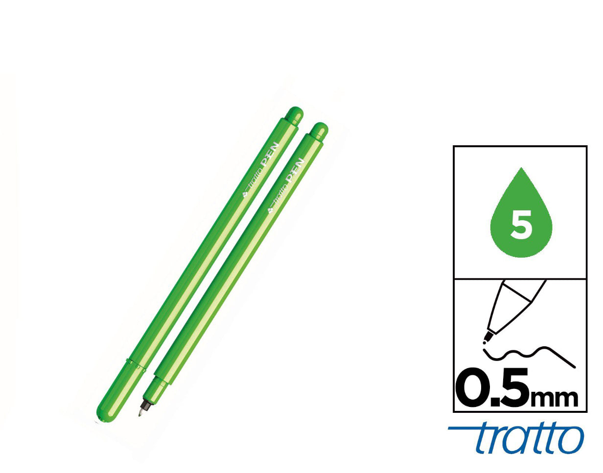 Tratto pen metal look verde  chiaro 0,5mm 5