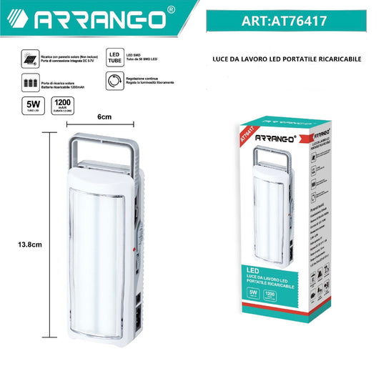 ARRANGO luce lavoro led portatile ricaricabile ART:AT76417