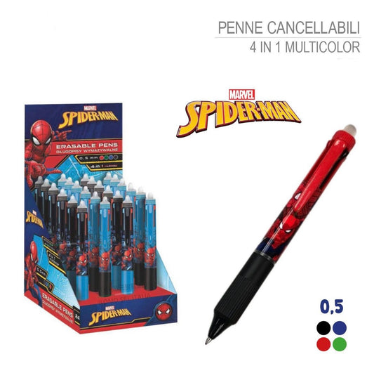 SPIDER-MAN penne cancellabili 4in1