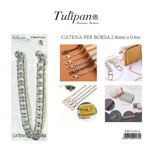 CATENA per borsa argento 2.8mmx0.6m