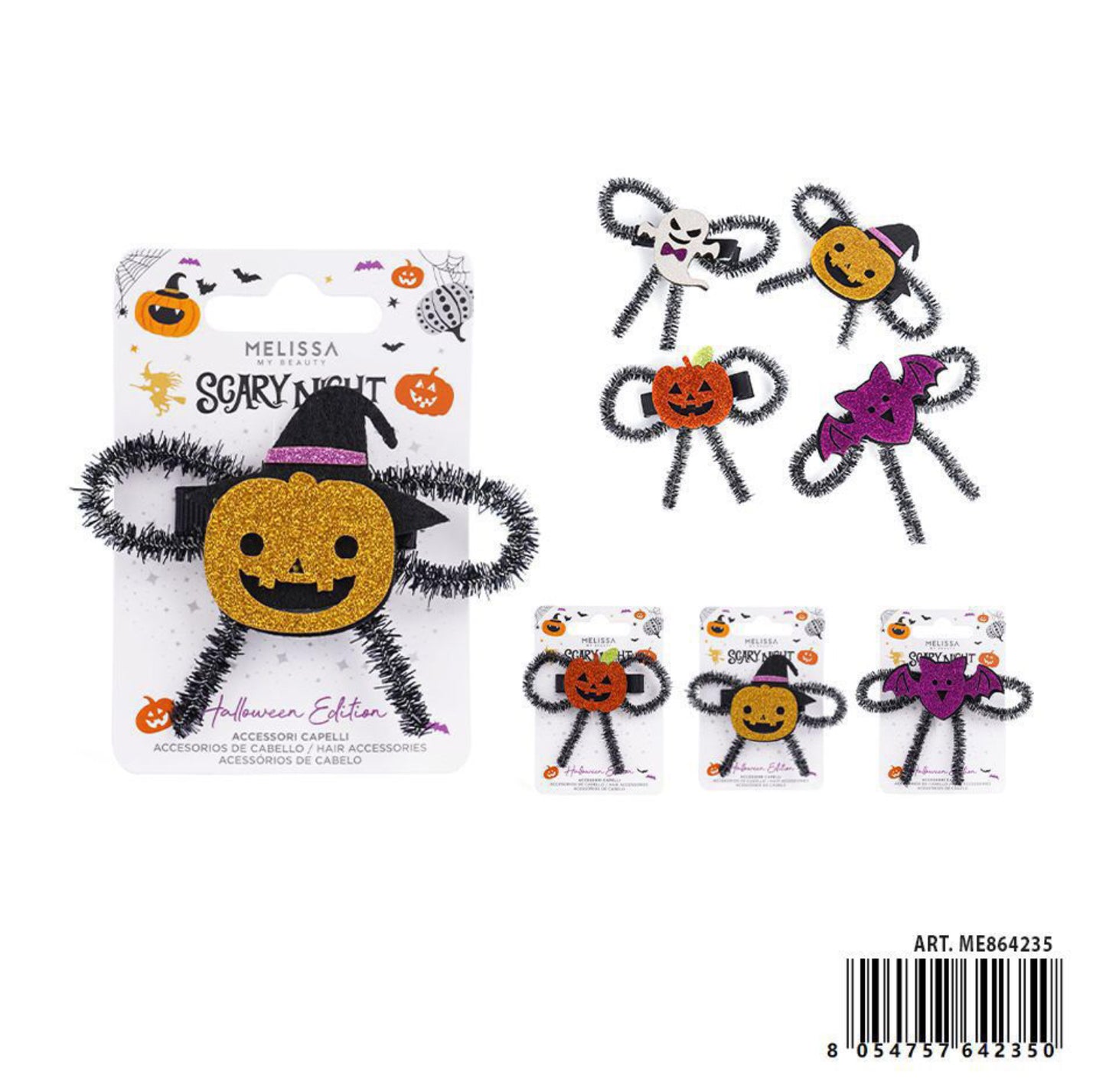 Halloween Melissa clip capelli 9x8cm