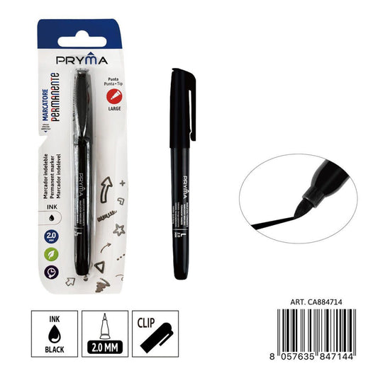 PRYMA marcatore permanente punta L 2mm nero