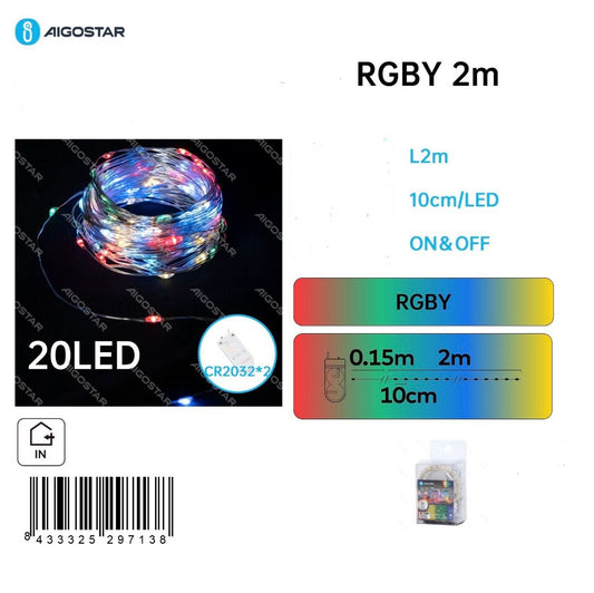 NATALIZIA 20LED 2metri luce multicolore