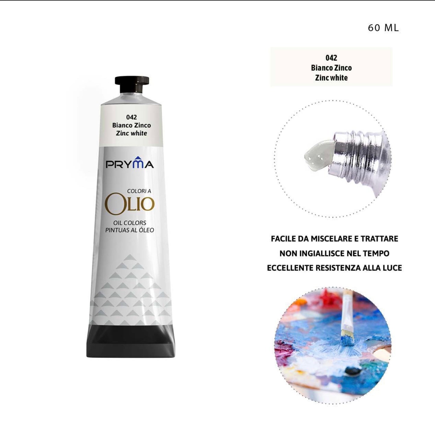 PRYMA colore olio n°042 bianco zinco