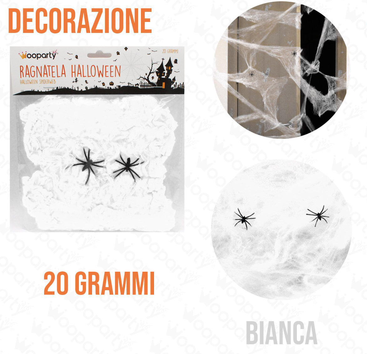 Halloween ragnatela bianco 20grammi