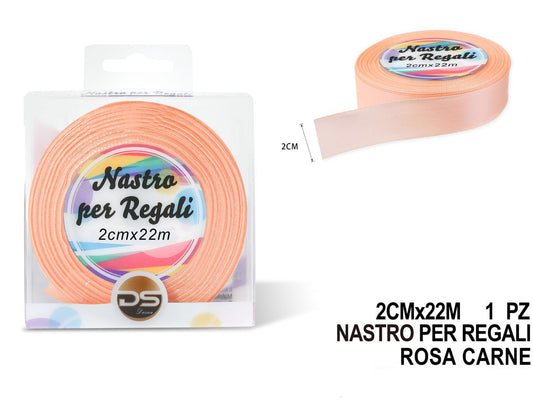 Nastro raso 2 cm ROSA CARNE