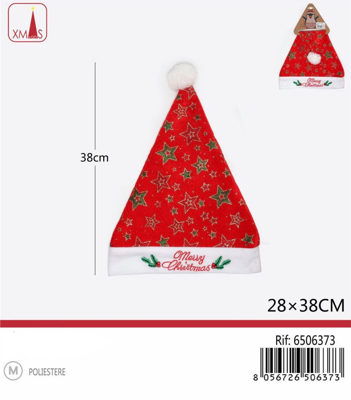 NATALIZIA capello natalizio 28x38cm