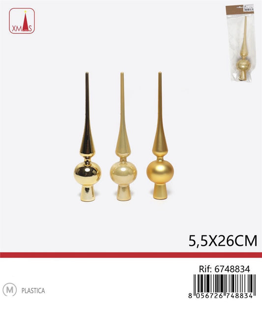 NATALIZIA puntale per albero 5,5x26cm