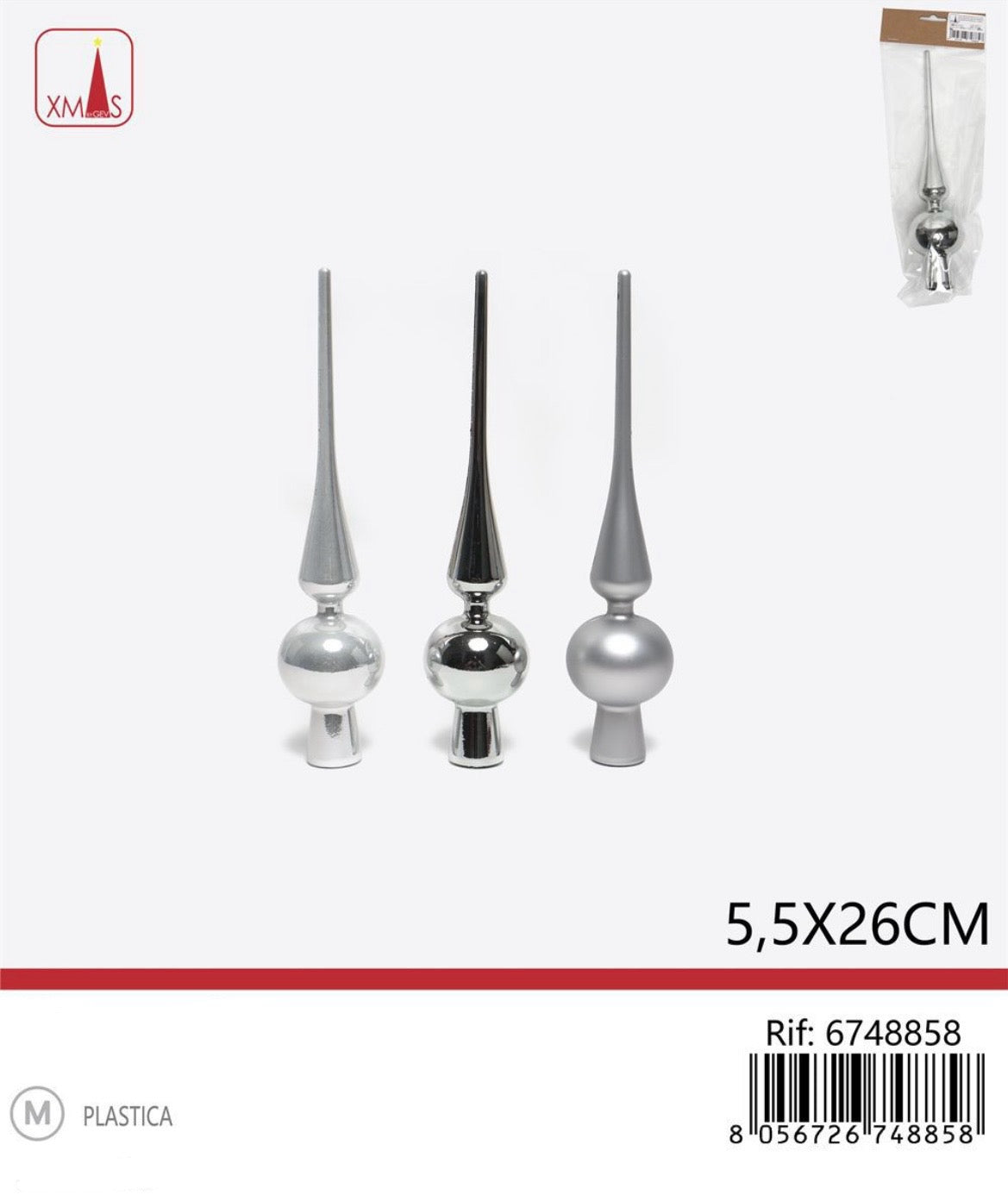 NATALIZIA  puntale 5,5x26cm