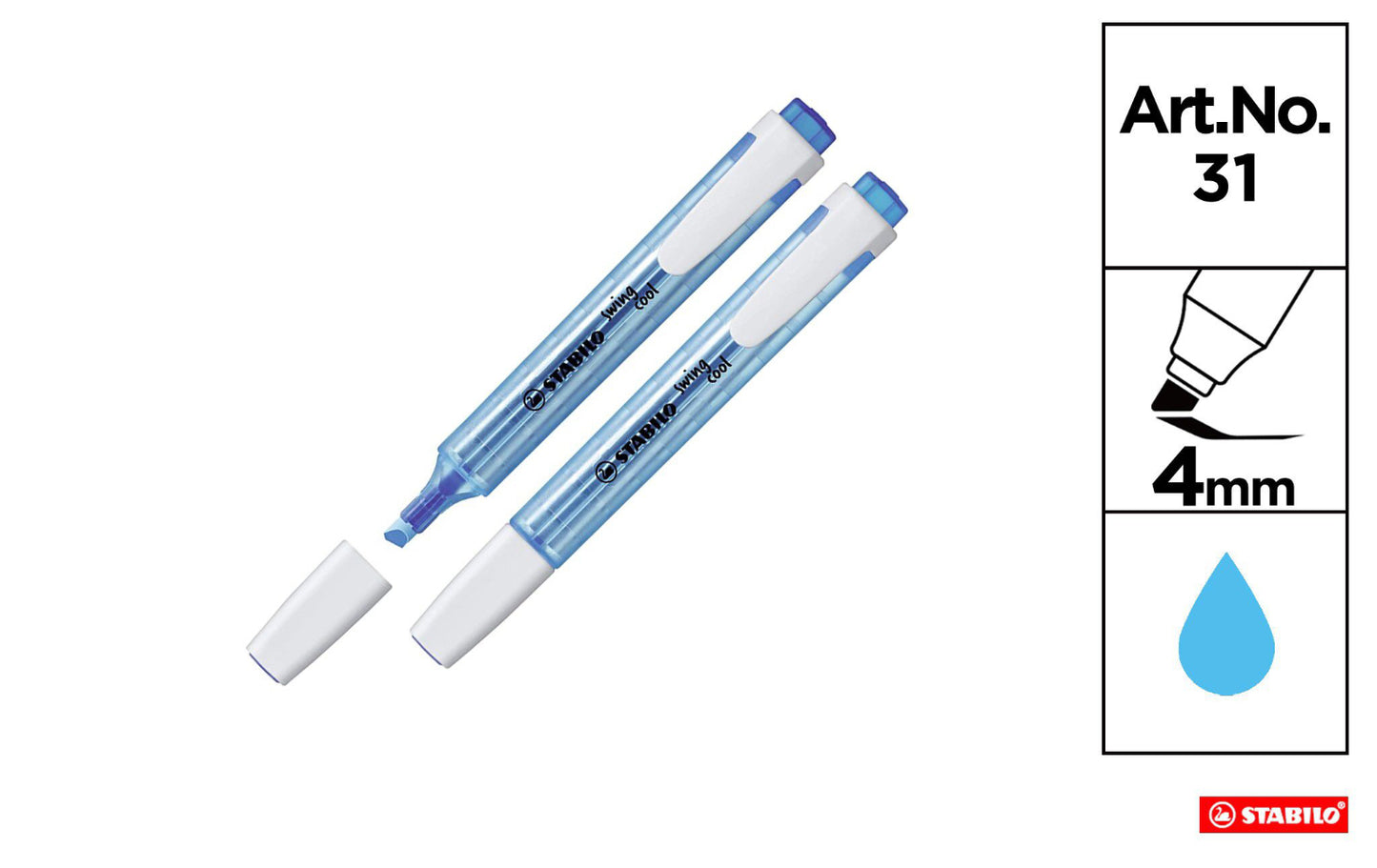 Stabilo evidenziatore colore azzurro