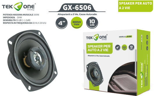 TEK ONE 4” speaker per auto A 2vie GX-6506