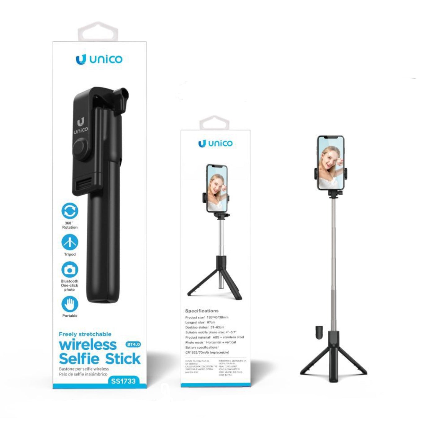 UNICO selfie stick wireless