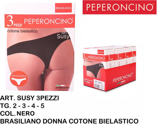 PEPERONCINO brasiliano cotone nero Art.Susy