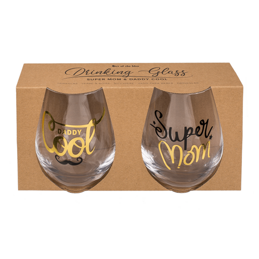BICCHIERE SUER MOM DAD 7X9CM